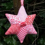 patchwork star christmas tree decoration fabric