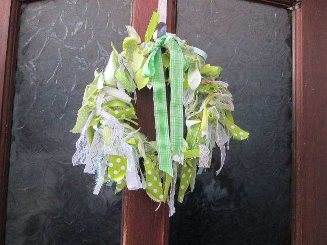 spring rag wreath