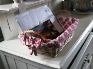 fabric lined basket