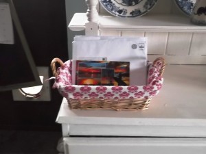 fabric lined basket