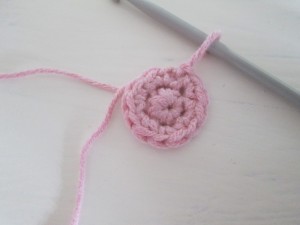 crocheted flower hair bobble