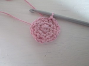 crocheted flower hair bobble