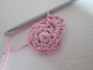 crocheted flower hair bobble