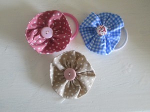 fabric flower hair bobble