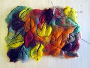 autumn felted picture