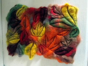 autumn felted picture