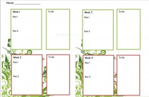 free monthly printable blog planner