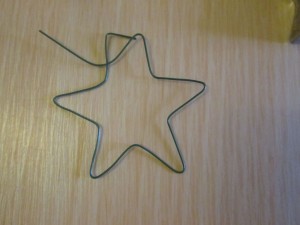 star wire and bead decoration