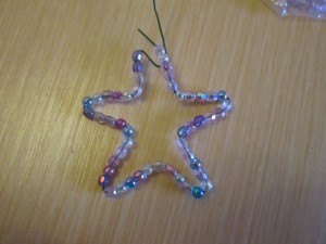 star wire and bead decoration