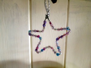 star wire and bead decoration