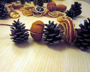 pine cone garland