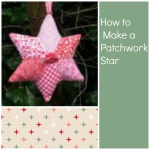 patchwork star christmas tree decoration fabric