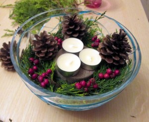 easy last minute christmas centrepieces