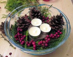 easy last minute christmas centrepieces