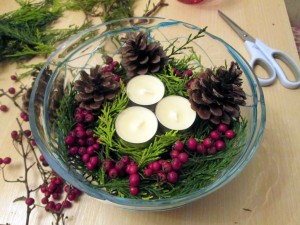 easy last minute christmas centrepieces