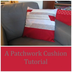 winter patchwork cushion