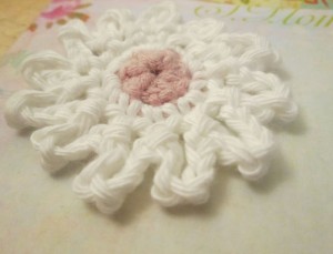 crocheted flower