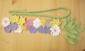 crocheted flower garland