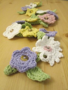 crocheted flower garland