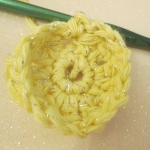 crocheted daffodil