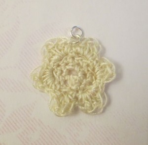 crocheted flower earrings