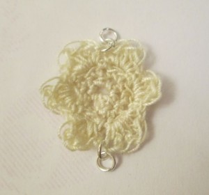 crocheted flower earrings