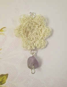 crocheted flower earrings