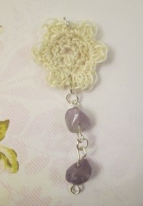 crocheted flower earrings