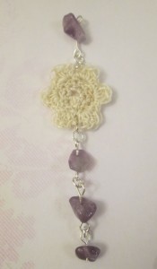 crocheted flower earrings