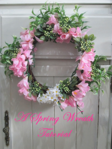 spring wreath tutorial burlap and lace tied wreath