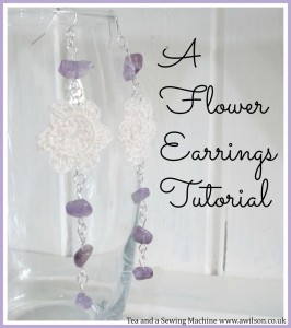 crocheted flower earrings