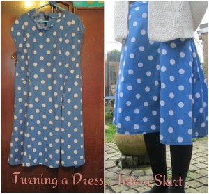 turning a dress into a skirt