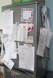 fridge notice board