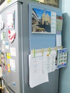 fridge notice board