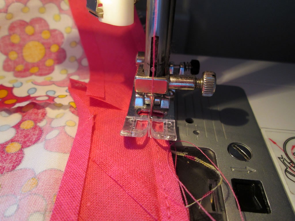 how to sew on bias binding