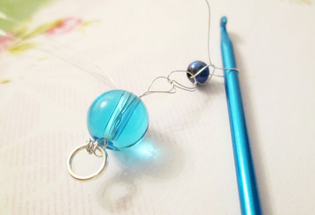 crocheted wire earrings