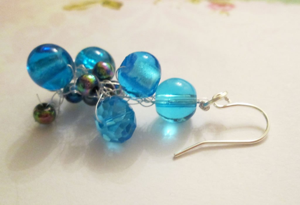 crocheted wire earrings