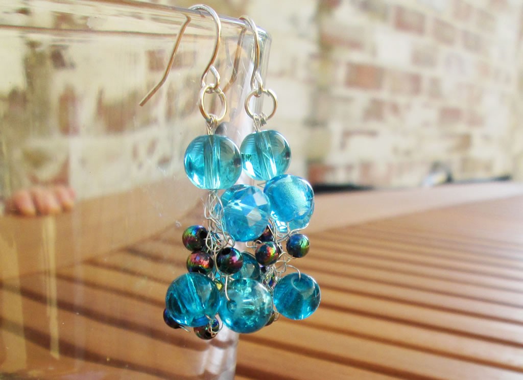 crocheted wire earrings