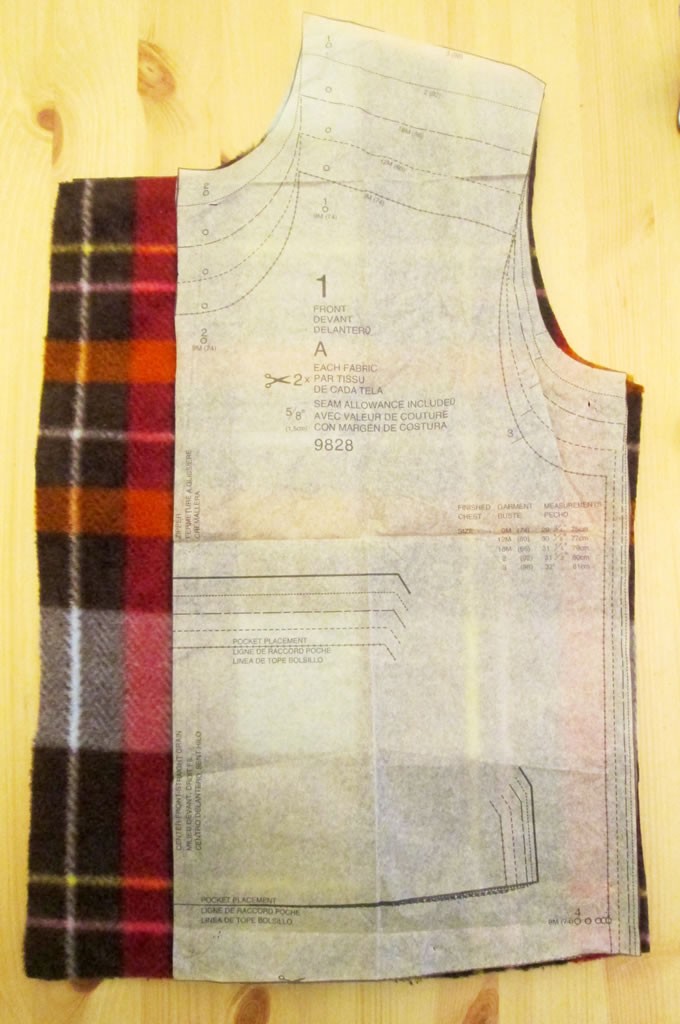 altering a pattern toddler jacket