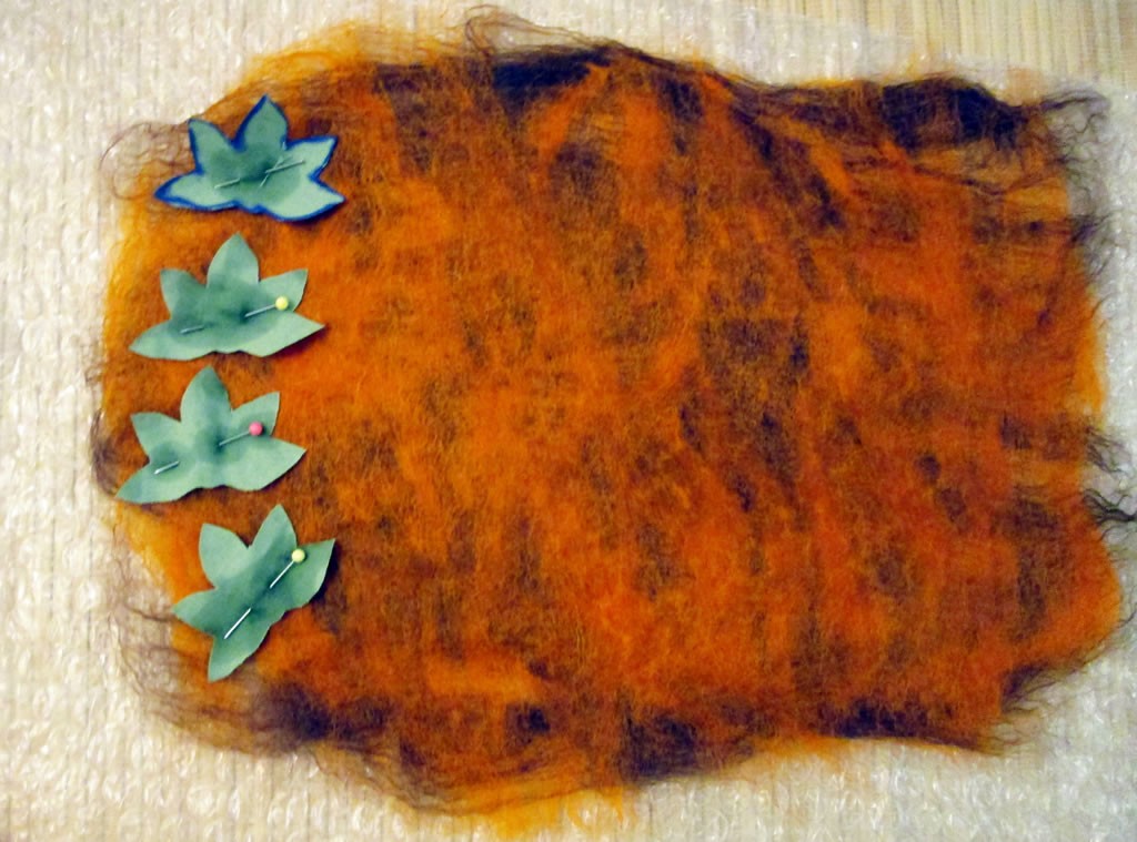 autumn felted coasters