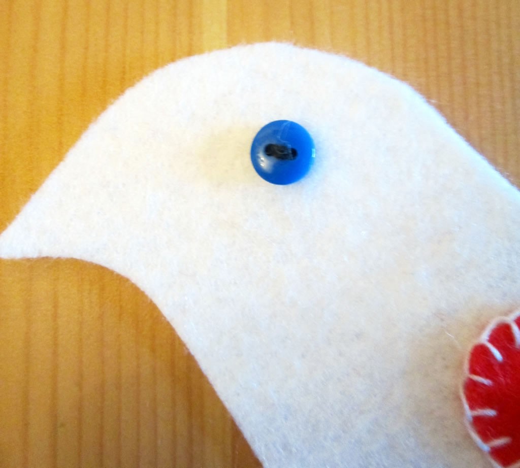 felt bird christmas decoration