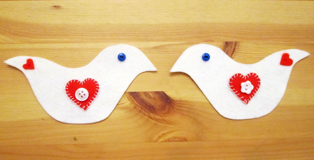 felt bird christmas decoration