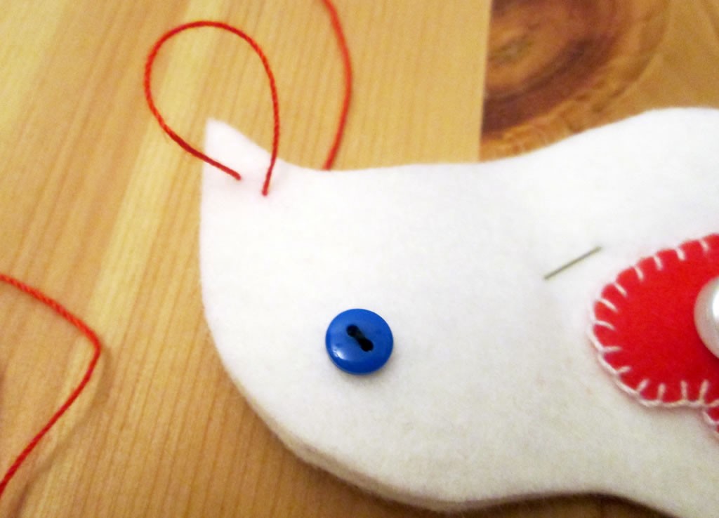 felt bird christmas decoration