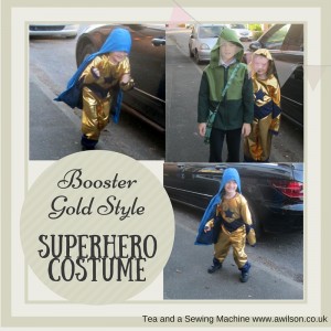 booster gold style superhero costume outfit suit
