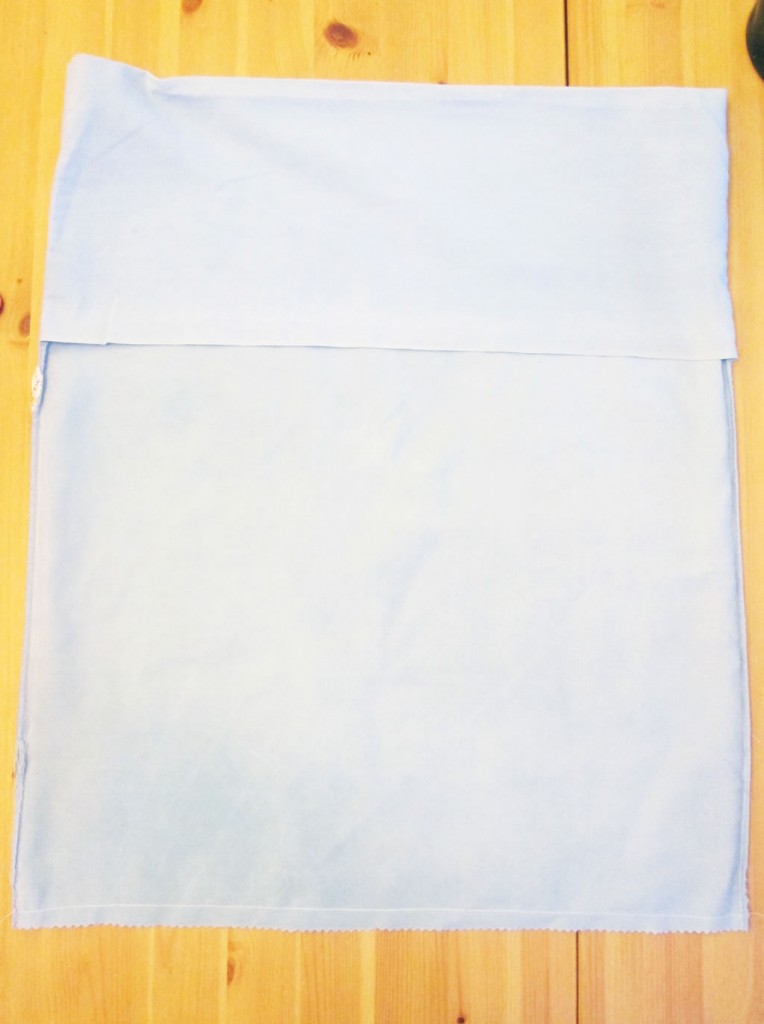 how to make a drawstring bag from a pillowcase