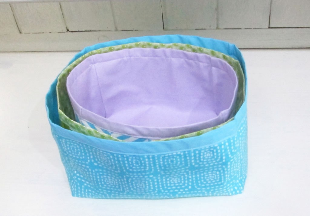 how to make nesting fabric storage boxes