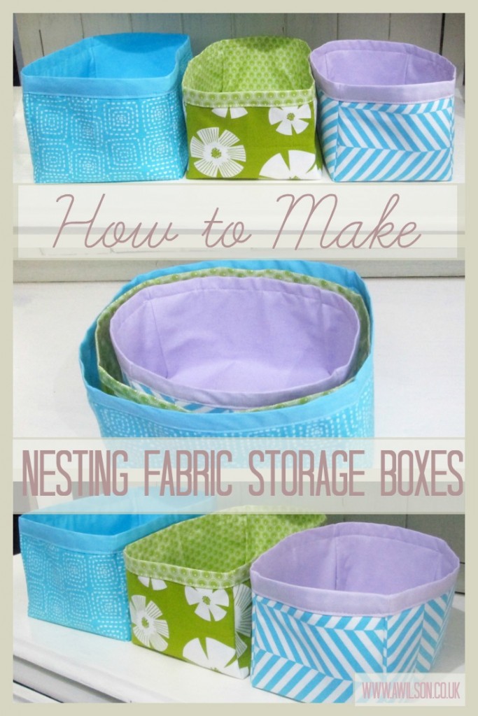 how to make nesting fabric storage boxes