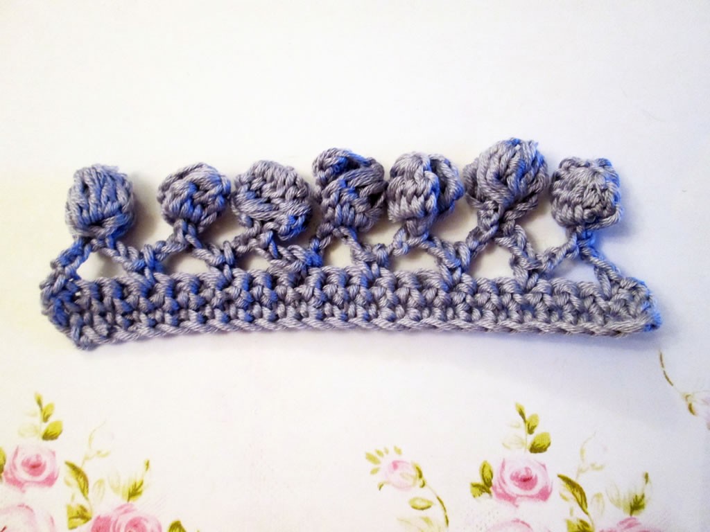 how to crochet bobble edging