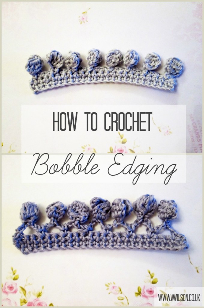 how to crochet bobble edging