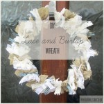 lace and burlap wreath thumb